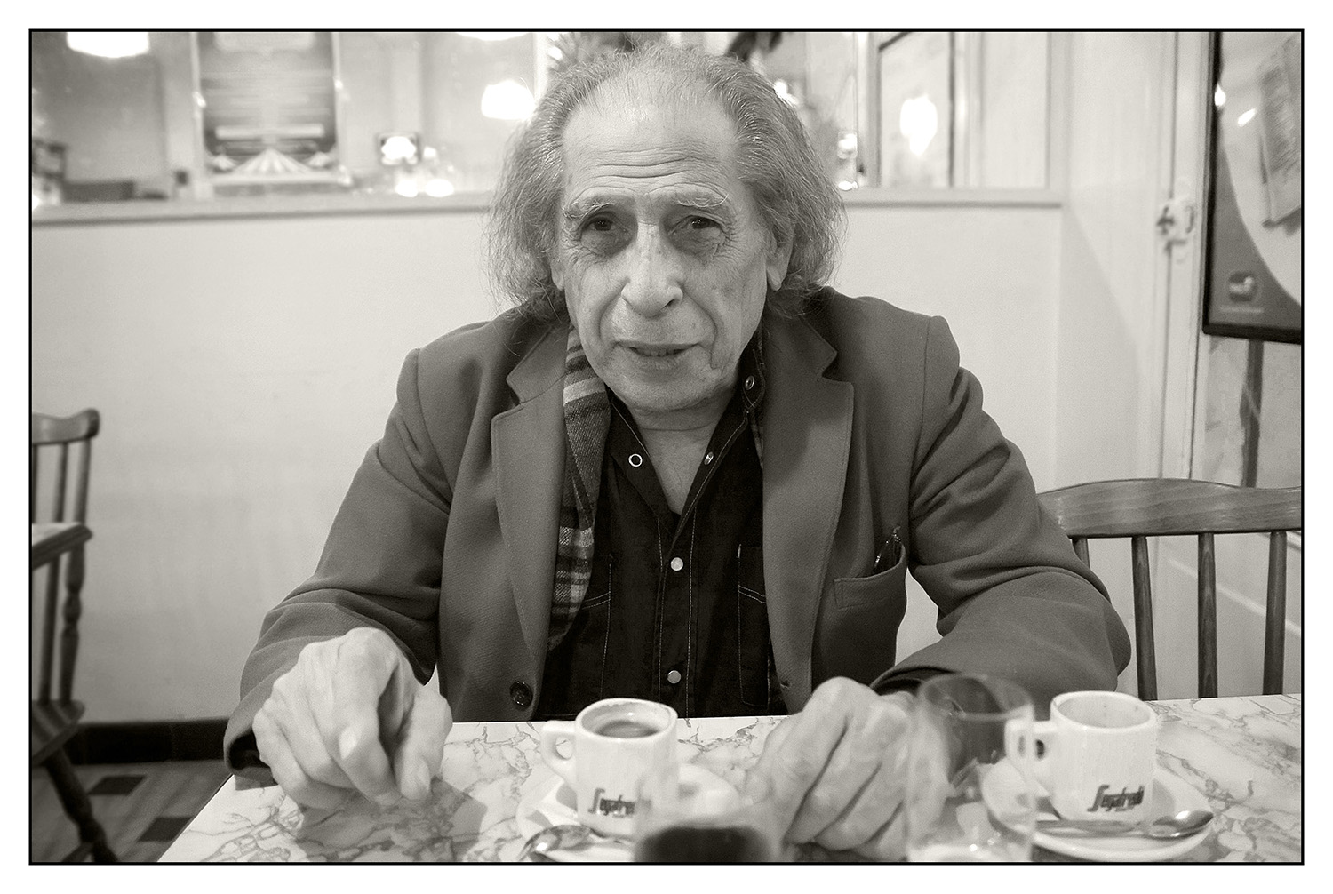 Yves Manciet au café Riche à Bergerac Michel Létant
